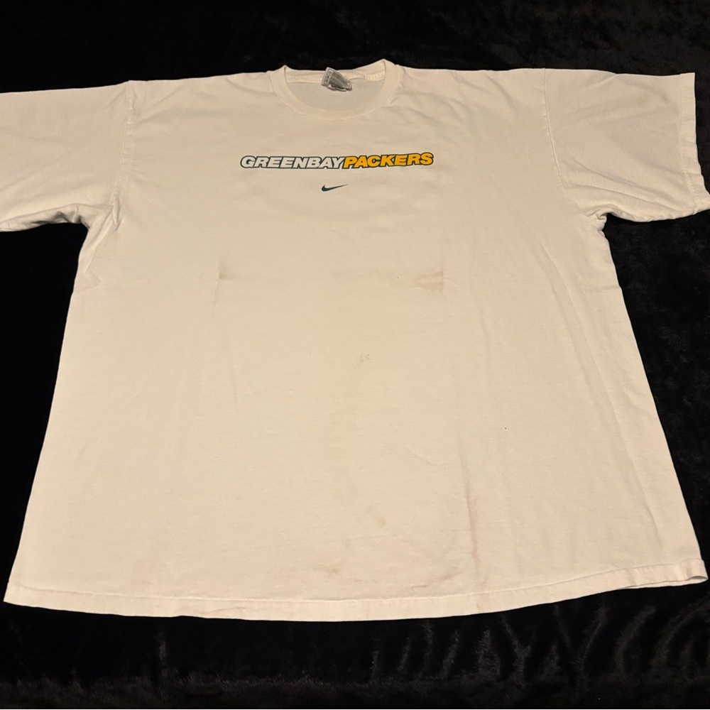 Mens 2XL Vintage Late 70s Green Bay Packers Nike Center Swoosh Tshirt